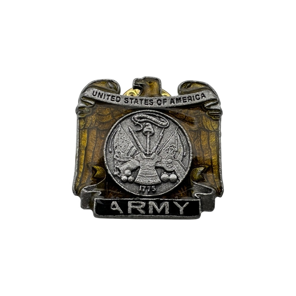 Vintage U.S. Army Crest Pin 1775 Heritage Military Emblem American Legion USA